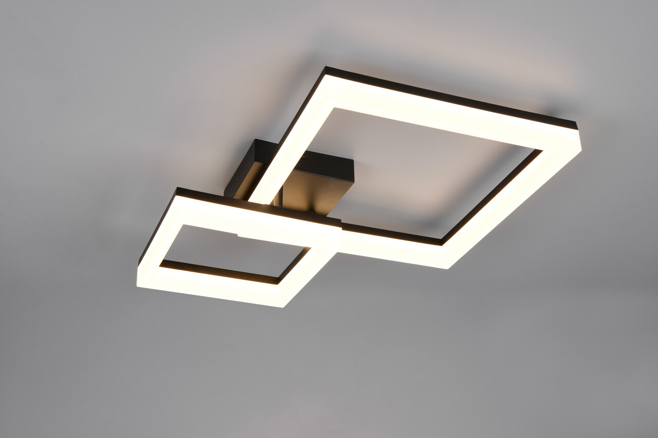 Plafoniera Camino, RL, 62x46.5x12.5 cm, 22W, 1x SMD LED, plastic, negru mat - imagine 5